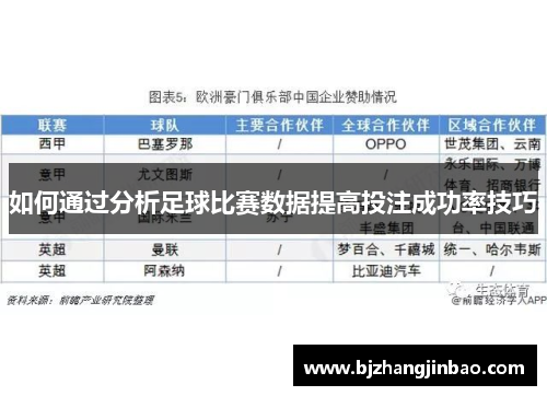 如何通过分析足球比赛数据提高投注成功率技巧